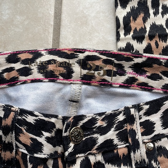 Kate Spade Broome Street leopard jeans - Picture 2 of 6